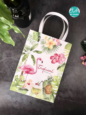 CMYK 4C White Paperboard  Printed Paper Carry Bags For Gifts