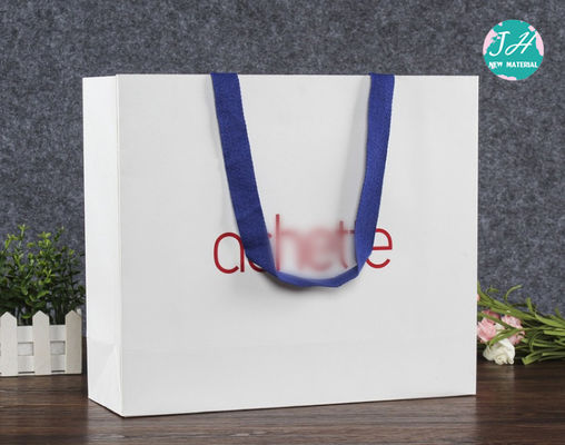 13x8x15cm  Recyclable Paper Carrier Bags With Ribbon Handles