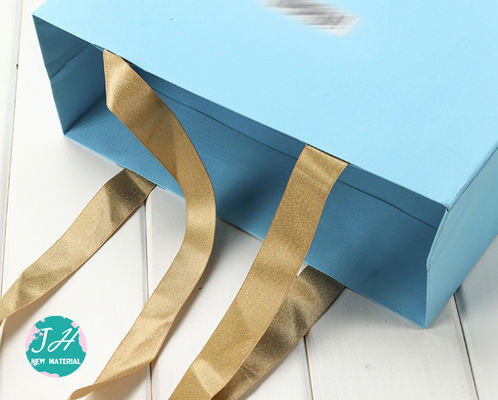 13x8x15cm  Recyclable Paper Carrier Bags With Ribbon Handles